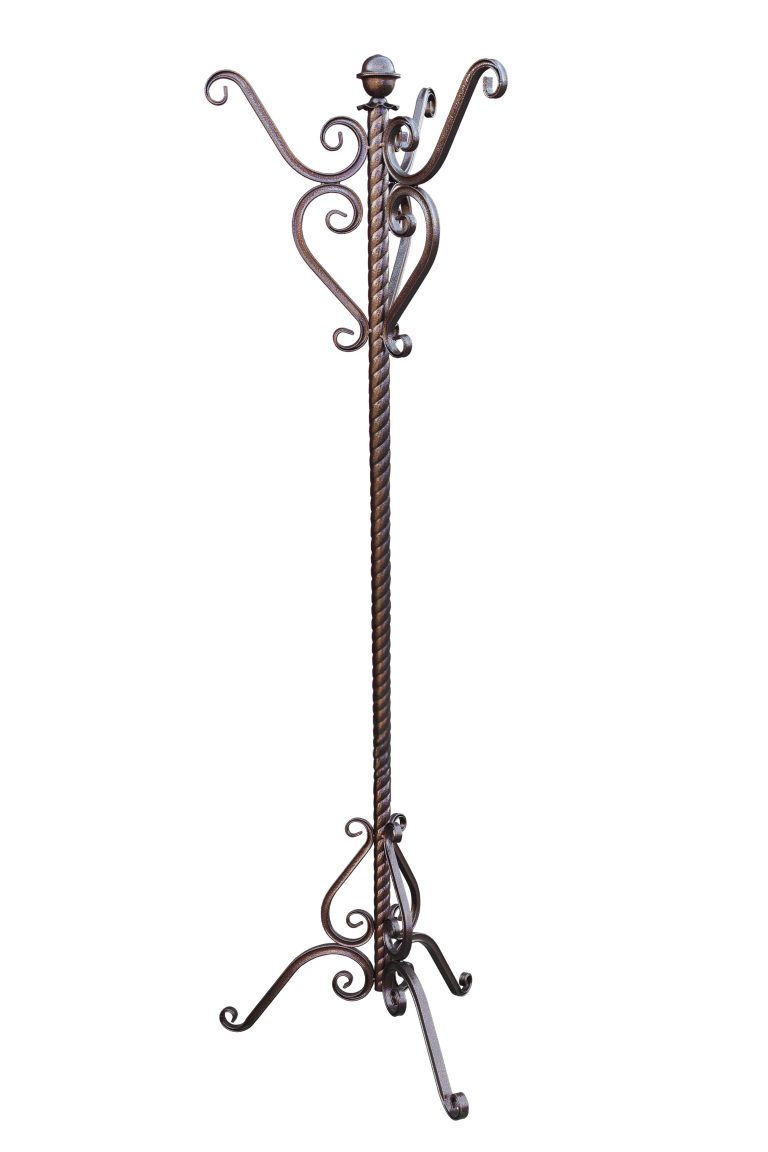 кованая напольная белая вешалка